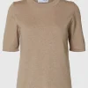 SELECTED GLITTER STICKAD TOPP Brown Best