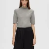 SELECTED GLITTER STICKAD TOPP Grey Best Sale