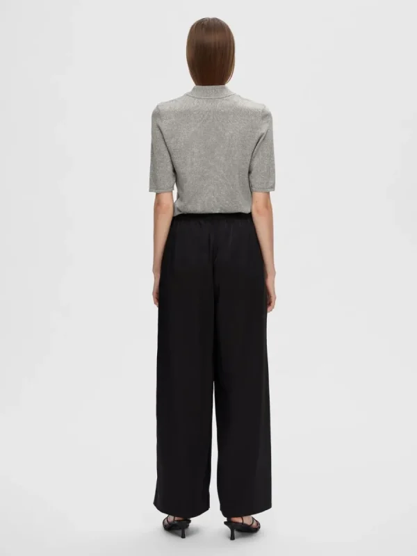 SELECTED GLITTER STICKAD TOPP Grey Best Sale