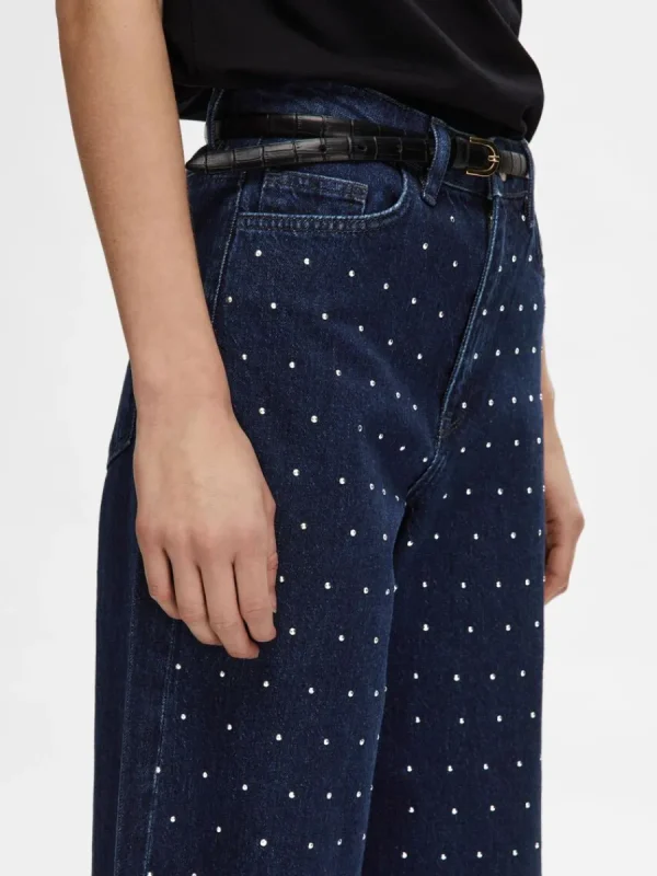 SELECTED GLITTERSTENAR VIDA JEANS Blue Hot