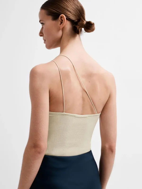 SELECTED GLITTRIG ENAXLAD BODY Beige Best Sale