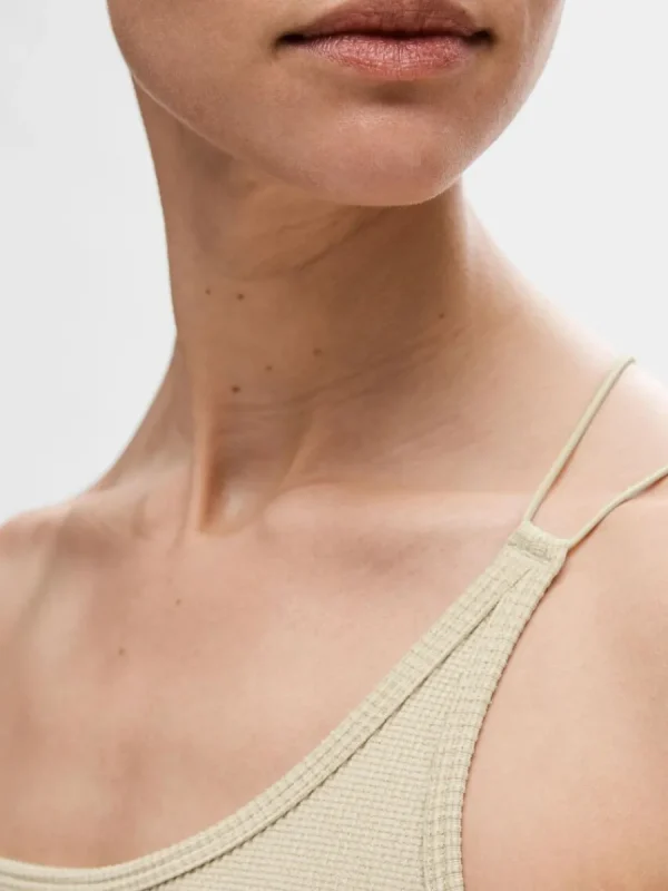 SELECTED GLITTRIG ENAXLAD BODY Beige Best Sale