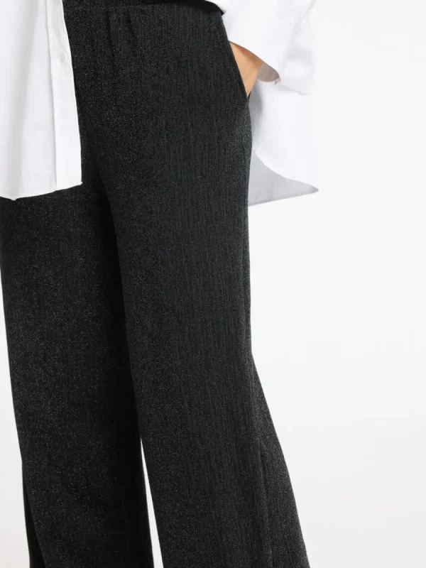 SELECTED GLITTRIGT BYXOR MED HÖG MIDJA Black Discount