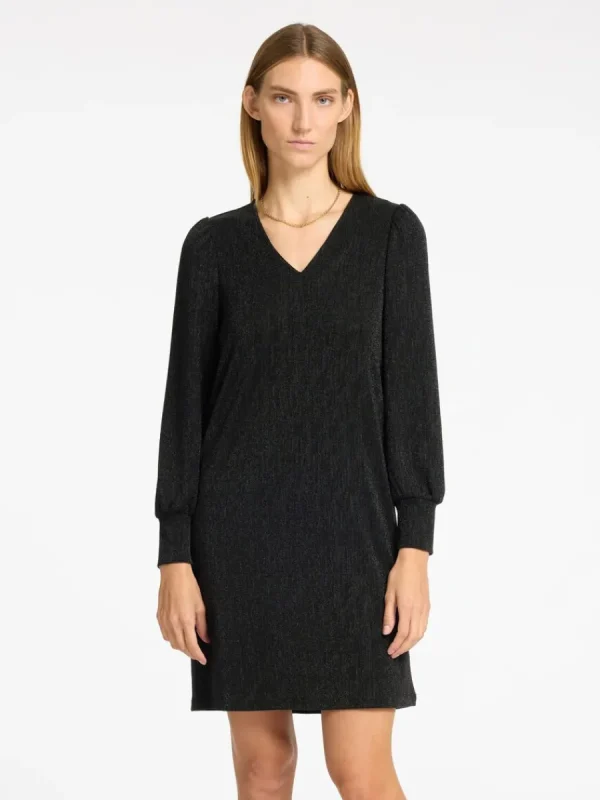 SELECTED GLITTRIGT KORT KLÄNNING Black Hot