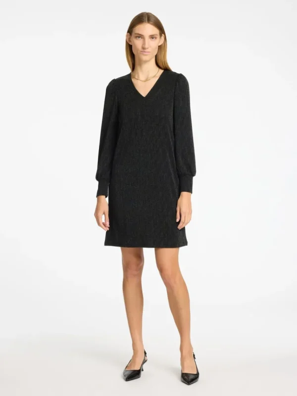 SELECTED GLITTRIGT KORT KLÄNNING Black Hot