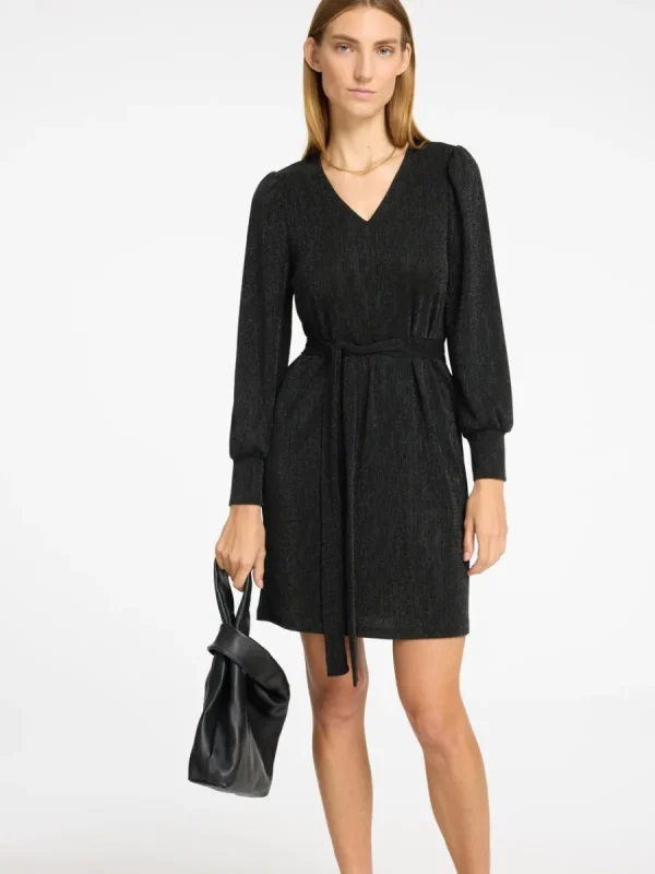 SELECTED GLITTRIGT KORT KLÄNNING Black Hot