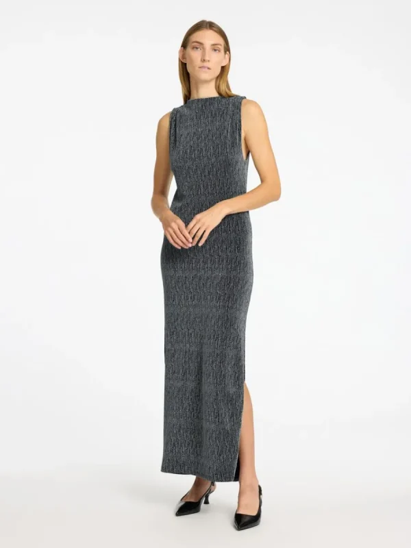 SELECTED GLITTRIGT MAXIKLÄNNING Black Cheap