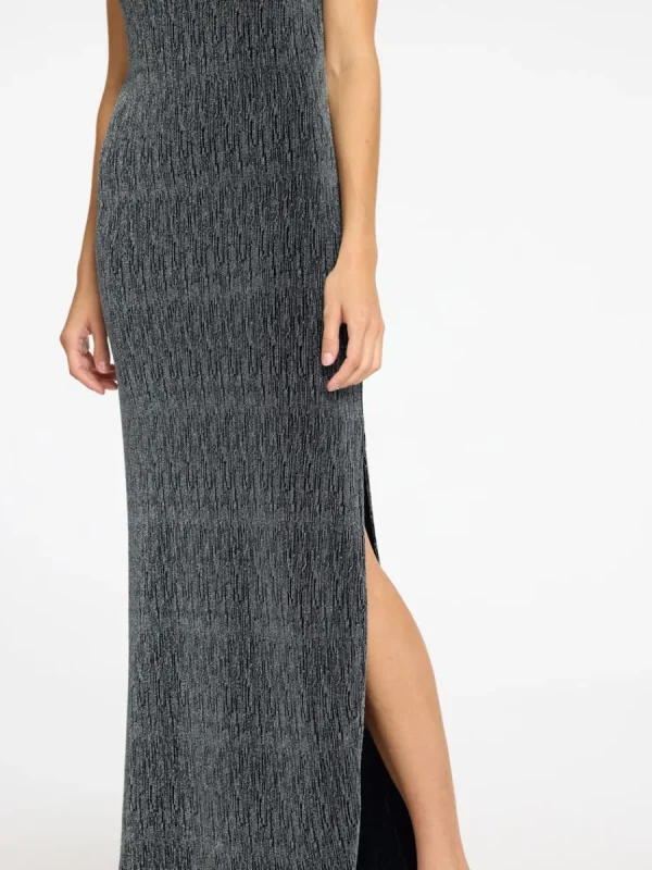 SELECTED GLITTRIGT MAXIKLÄNNING Black Cheap