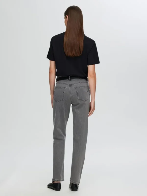 SELECTED GRÅ STRAIGHT FIT-JEANS Grey New