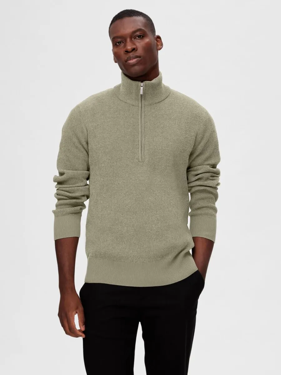 half_zip_trja_0.webp SELECTED HALF ZIP TRÖJA Green Shop