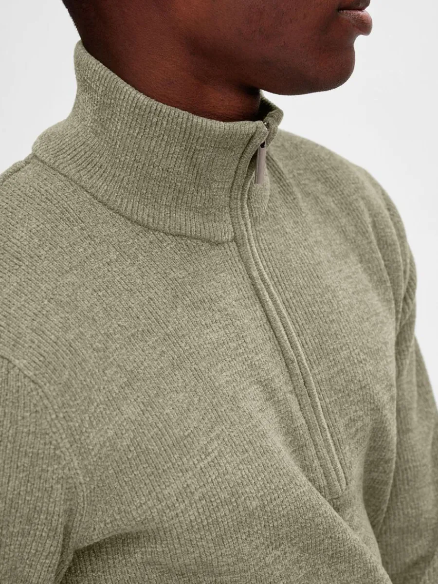 half_zip_trja_3.webp SELECTED HALF ZIP TRÖJA Green Shop