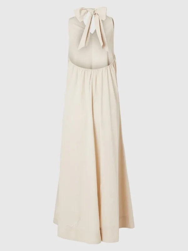 SELECTED HALTERNECK MAXIKLÄNNING Beige Sale