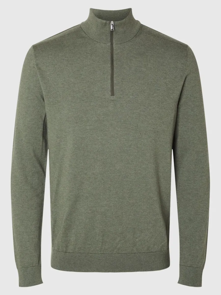 halvlngt_blixtls_stickad__0-2.webp SELECTED HALVLÅNGT BLIXTLÅS STICKAD TRÖJA Green Sale