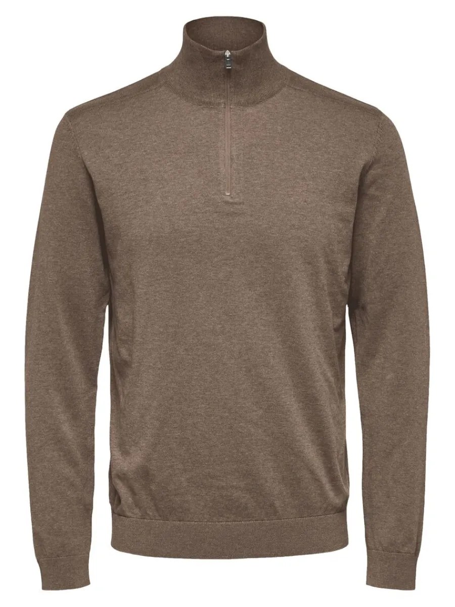 halvlngt_blixtls_stickad__4-6.webp SELECTED HALVLÅNGT BLIXTLÅS STICKAD TRÖJA Brown Discount