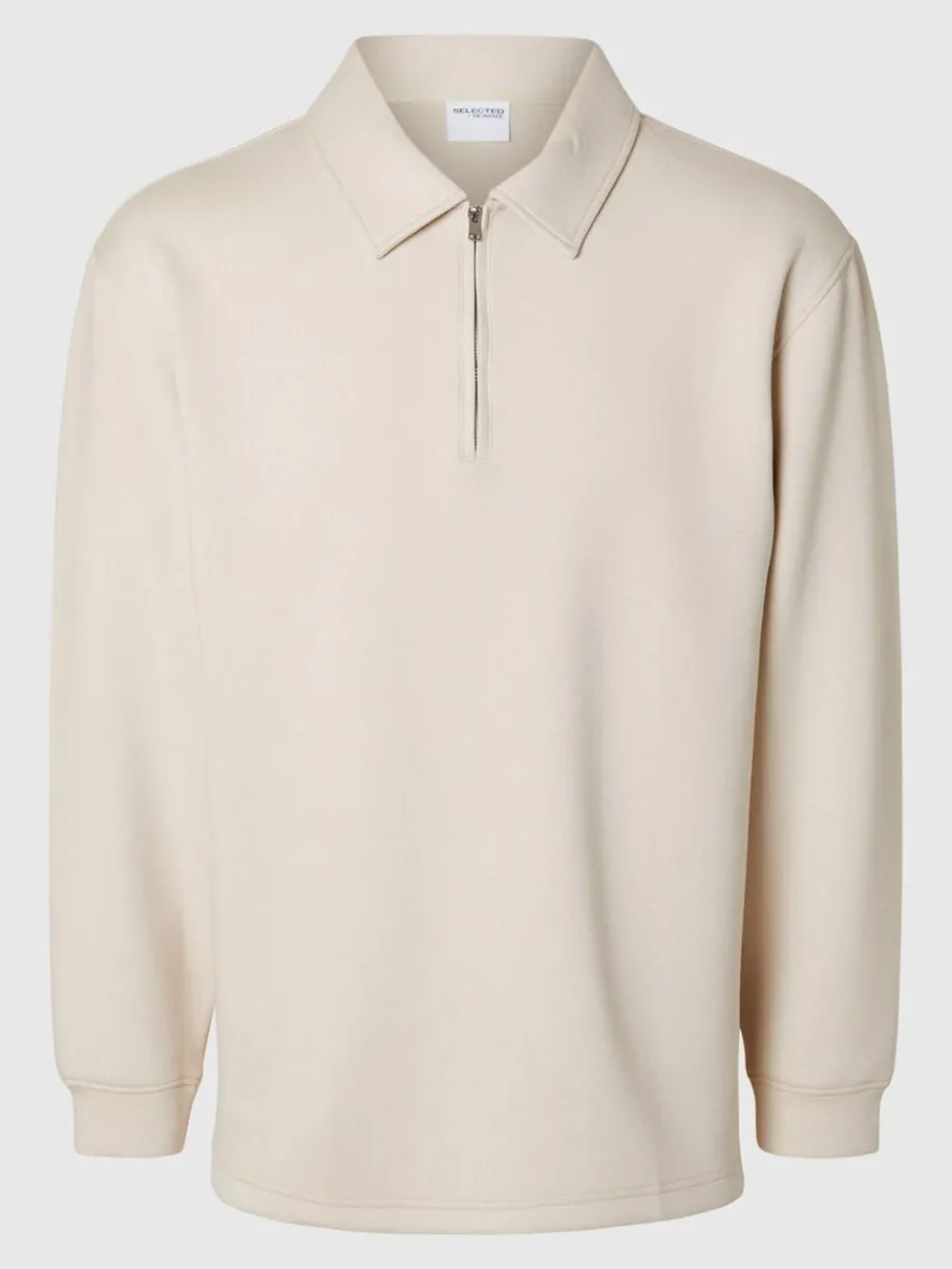 halvlngt_blixtls_sweatshi_0-4.webp SELECTED HALVLÅNGT BLIXTLÅS SWEATSHIRT Beige New