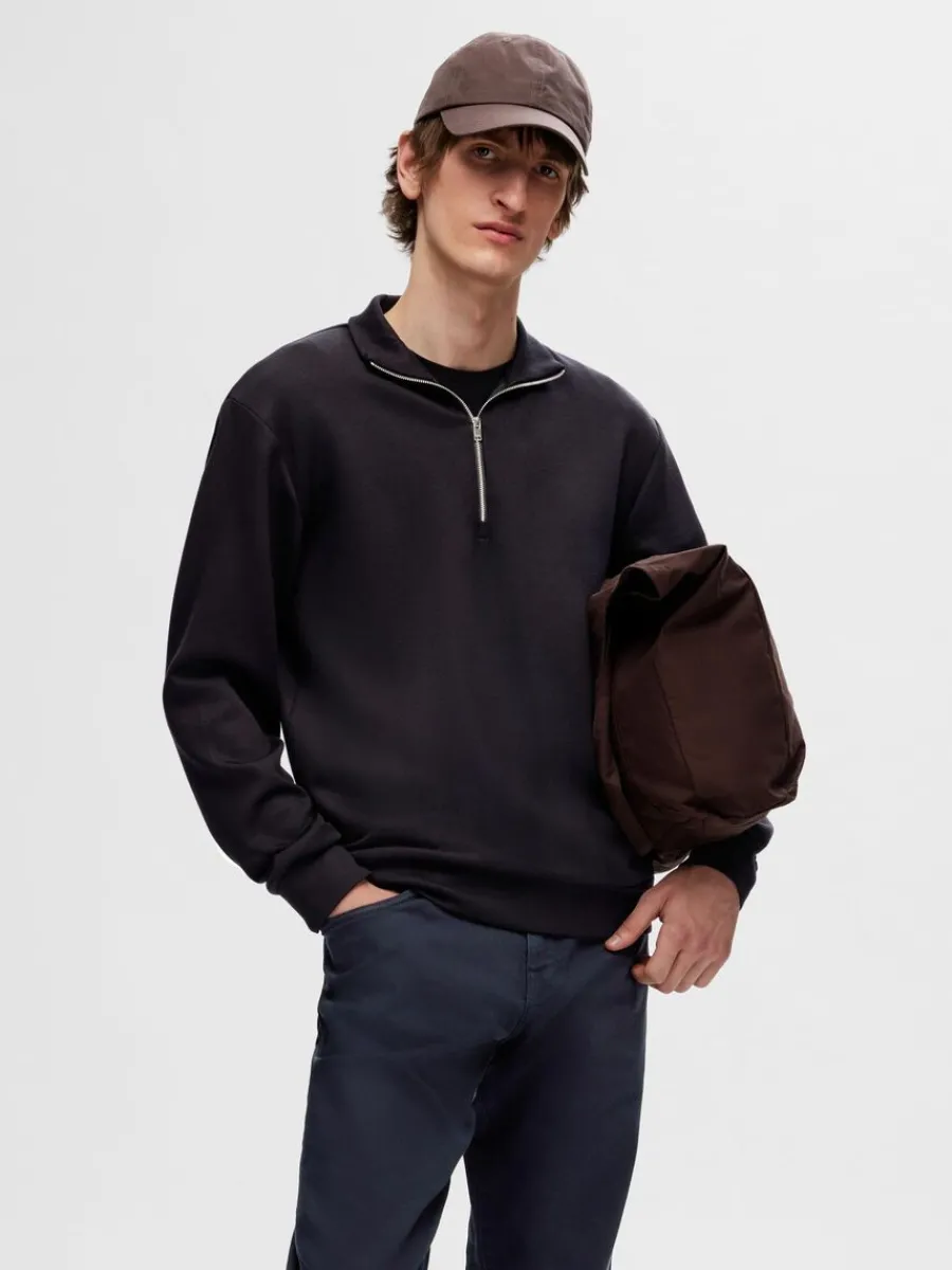 halvlngt_blixtls_sweatshi_0.webp SELECTED HALVLÅNGT BLIXTLÅS SWEATSHIRT Black Flash Sale