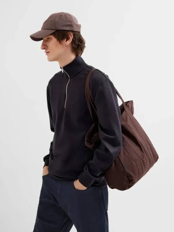 SELECTED HALVLÅNGT BLIXTLÅS SWEATSHIRT Black Flash Sale