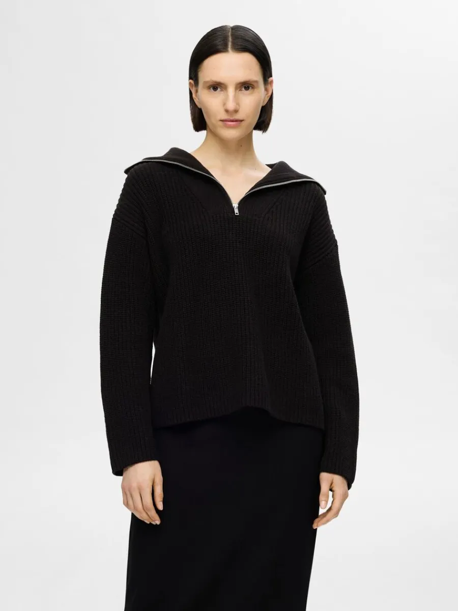 halvlngt_blixtls_trja_0-4.webp SELECTED HALVLÅNGT BLIXTLÅS TRÖJA Black Discount