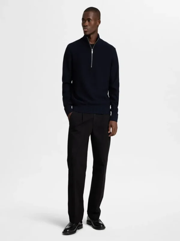 SELECTED HALVLÅNGT BLIXTLÅS TRÖJA Blue Online