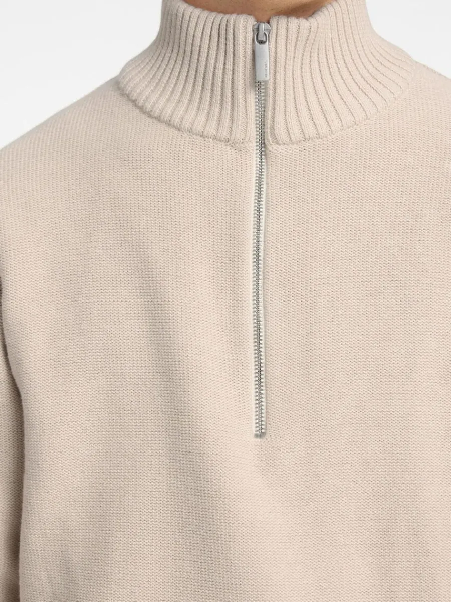 halvlngt_blixtls_trja_3-11.webp SELECTED HALVLÅNGT BLIXTLÅS TRÖJA Beige New
