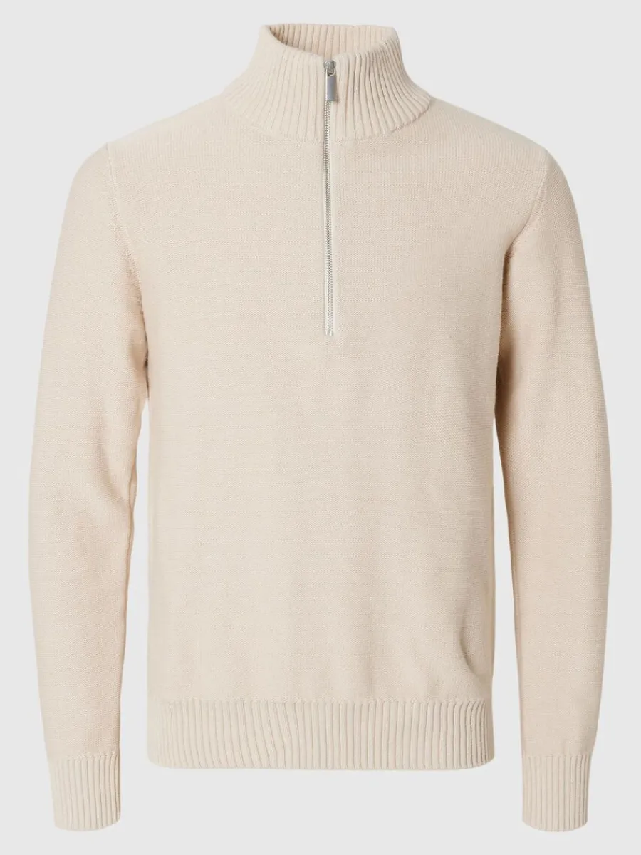 halvlngt_blixtls_trja_4-11.webp SELECTED HALVLÅNGT BLIXTLÅS TRÖJA Beige New