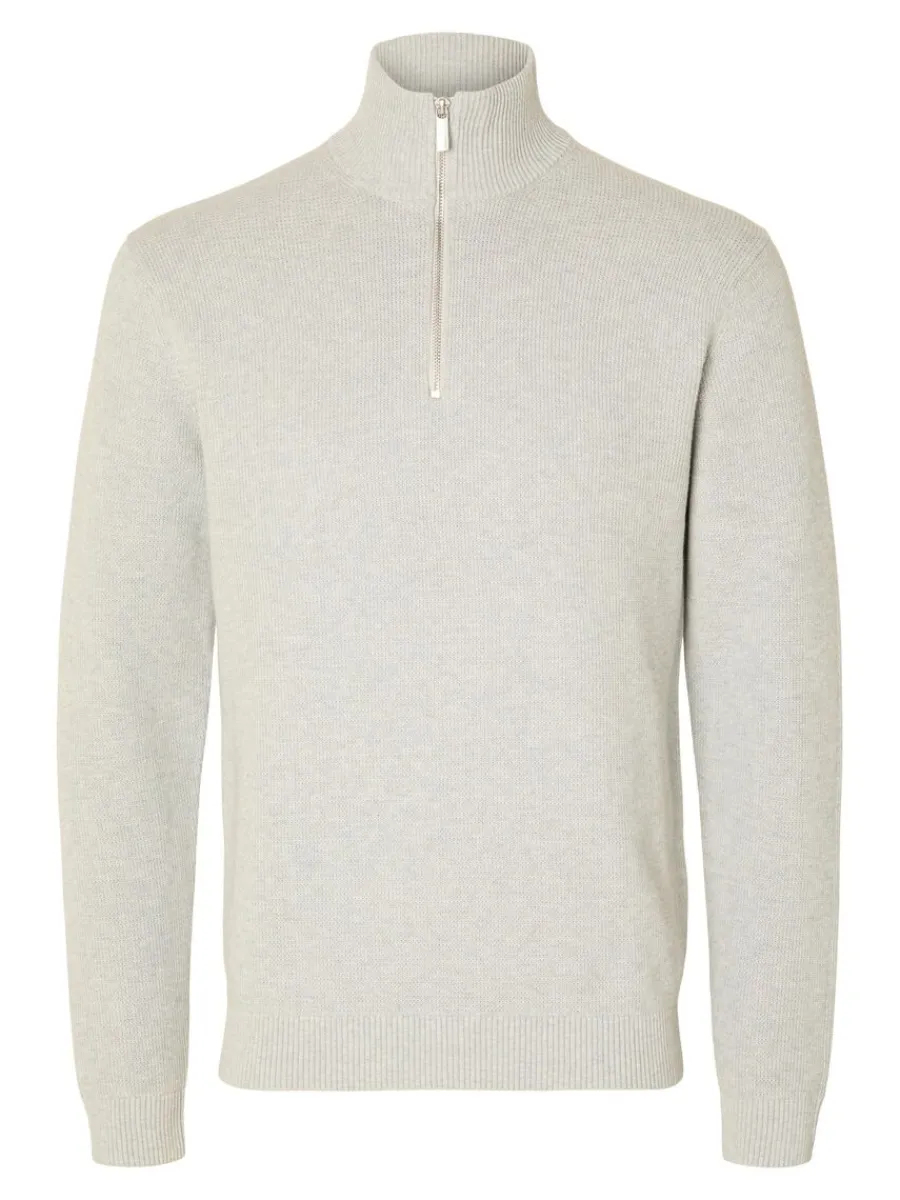 halvlngt_blixtls_trja_4-21.webp SELECTED HALVLÅNGT BLIXTLÅS TRÖJA Grey Fashion