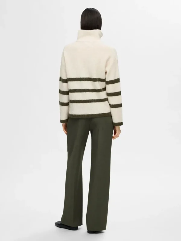 SELECTED HALVLÅNGT BLIXTLÅS TRÖJA Beige Outlet