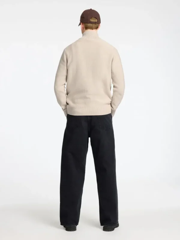 SELECTED HALVLÅNGT BLIXTLÅS TRÖJA Beige New