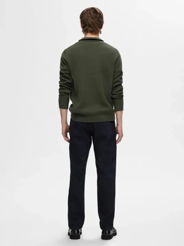 SELECTED HALVLÅNGT BLIXTLÅS TRÖJA Green Cheap