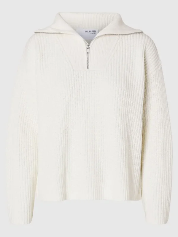 SELECTED HALVLÅNGT BLIXTLÅS TRÖJA White Cheap