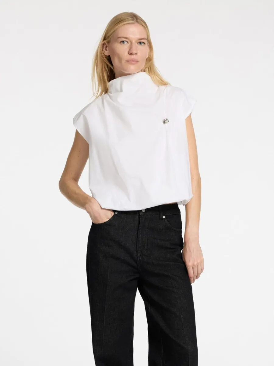 hg_hals_beskuren_topp_0.webp SELECTED HÖG HALS BESKUREN TOPP White Cheap