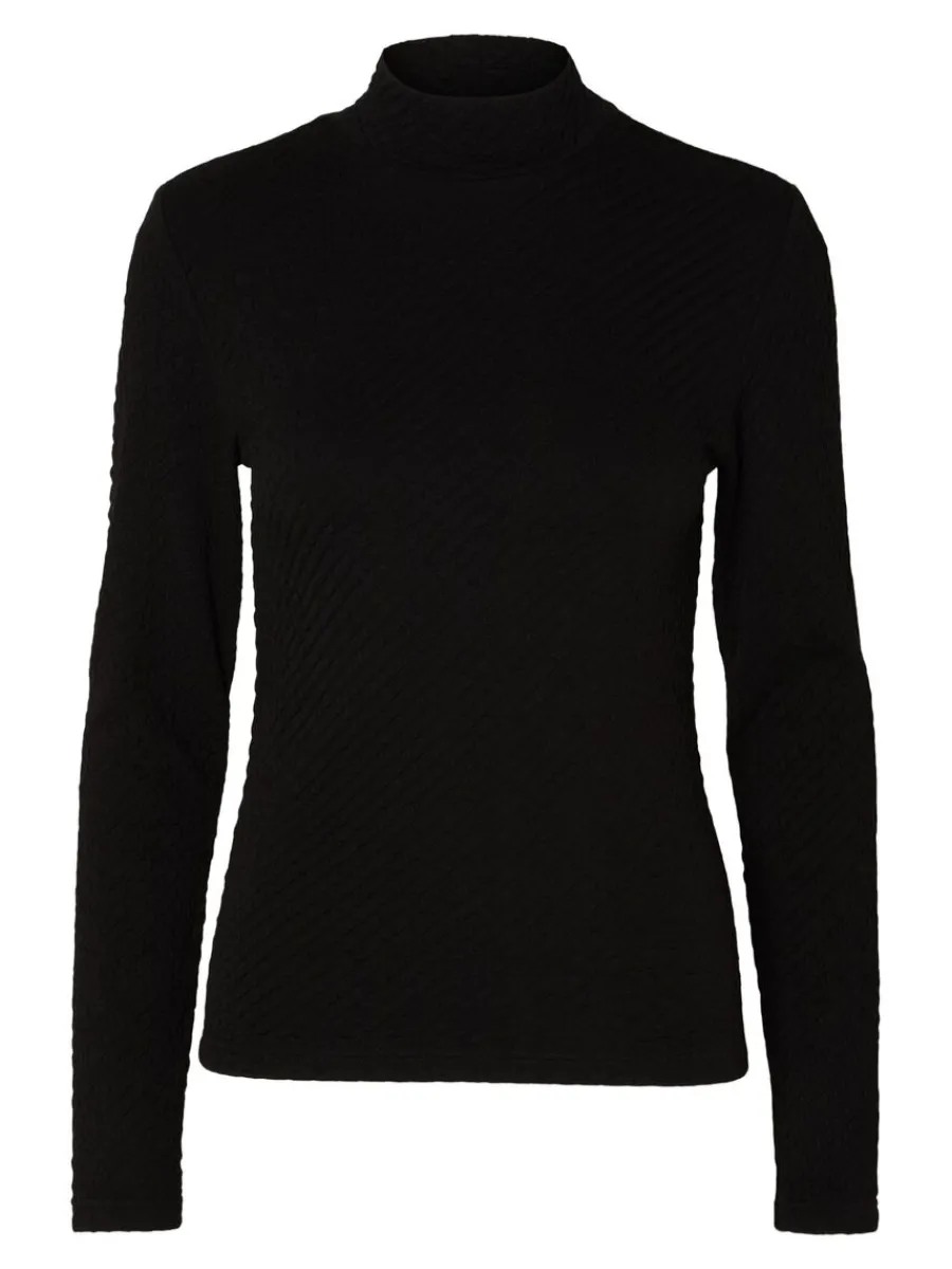 hg_hals_med_textur_sticka_5-1.webp SELECTED HÖG HALS MED TEXTUR STICKAD TOPP Black Discount