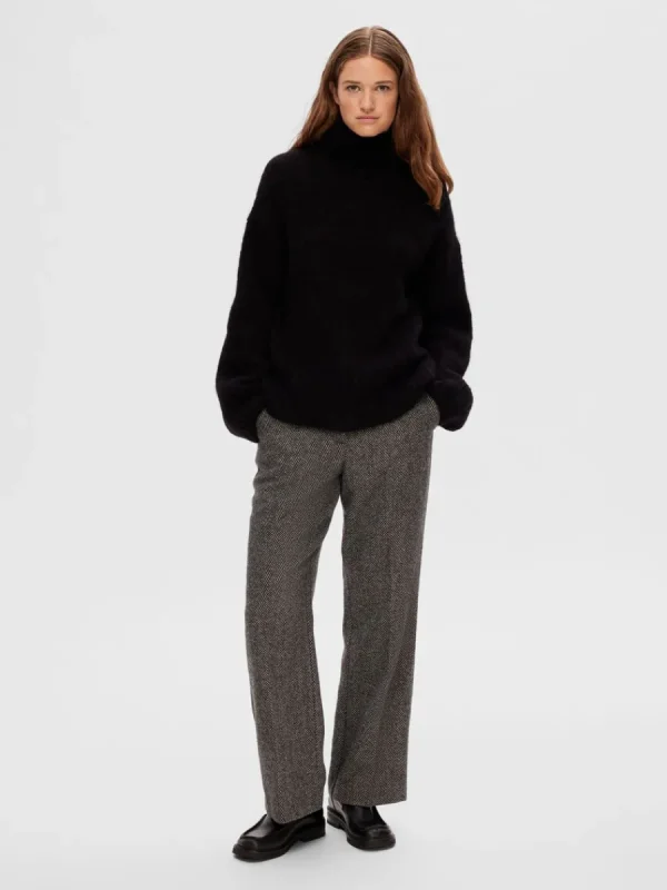 SELECTED HÖG HALS TRÖJA Black Store