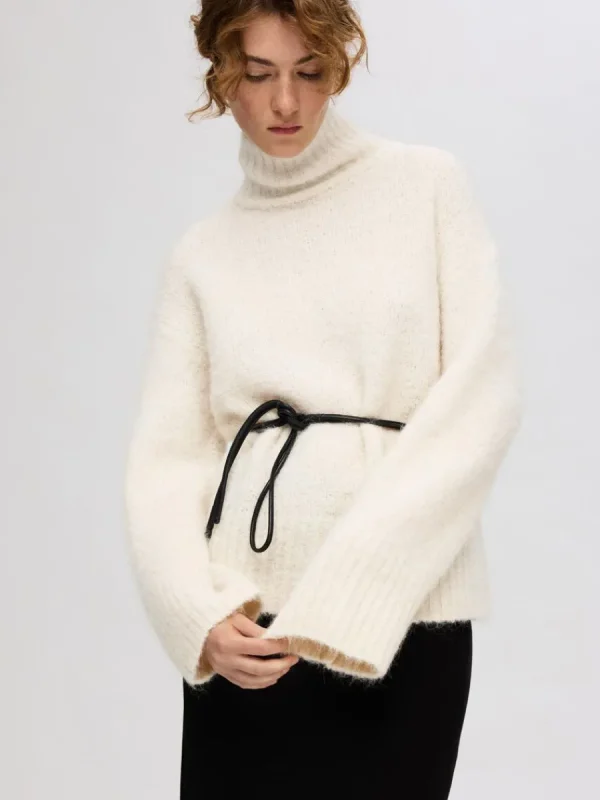 SELECTED HÖG HALS TRÖJA Beige Store