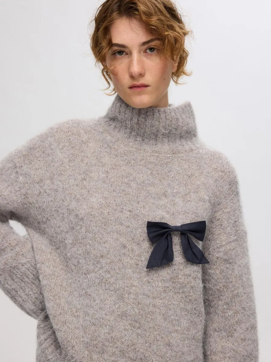 hg_hals_trja_2.webp SELECTED HÖG HALS TRÖJA Grey Discount