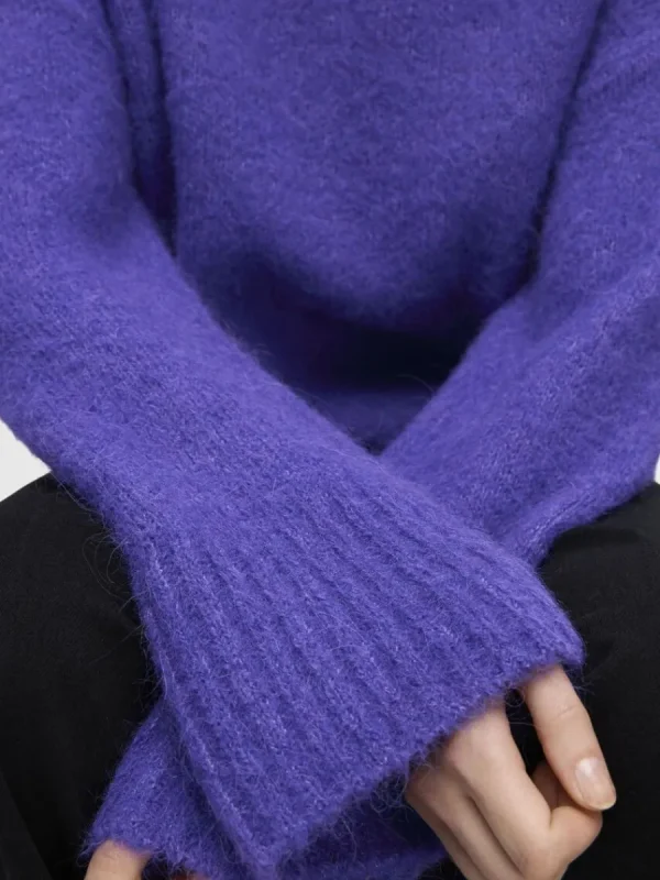SELECTED HÖG HALS TRÖJA Purple Shop