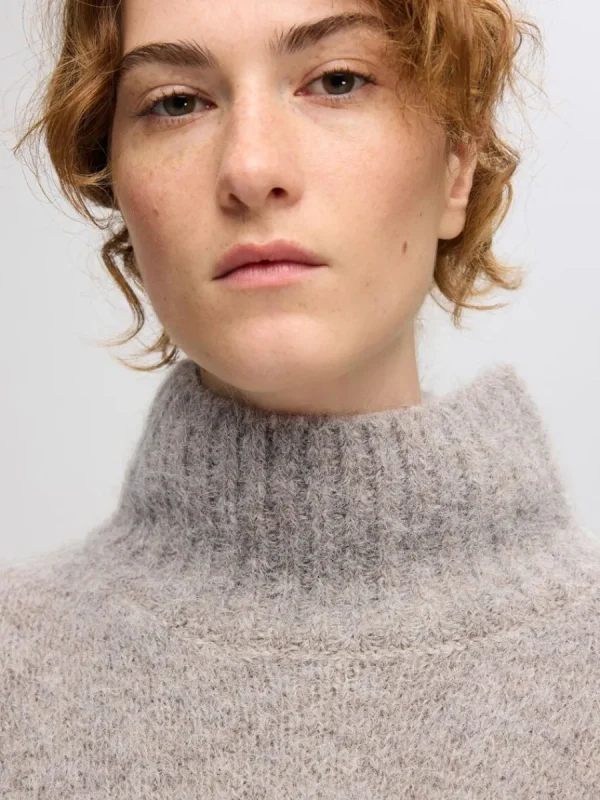 SELECTED HÖG HALS TRÖJA Grey Discount