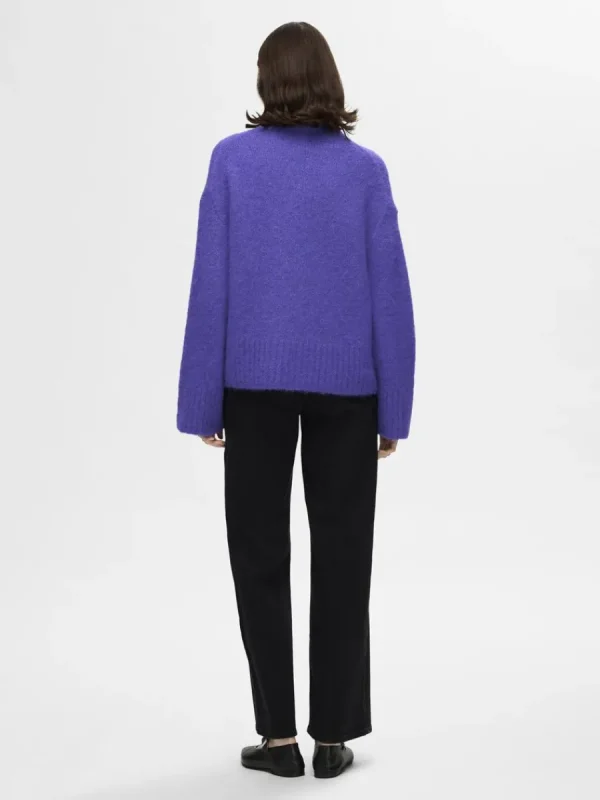 SELECTED HÖG HALS TRÖJA Purple Shop