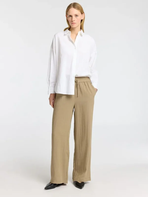 SELECTED HÖG MIDJA BYXOR Brown Clearance