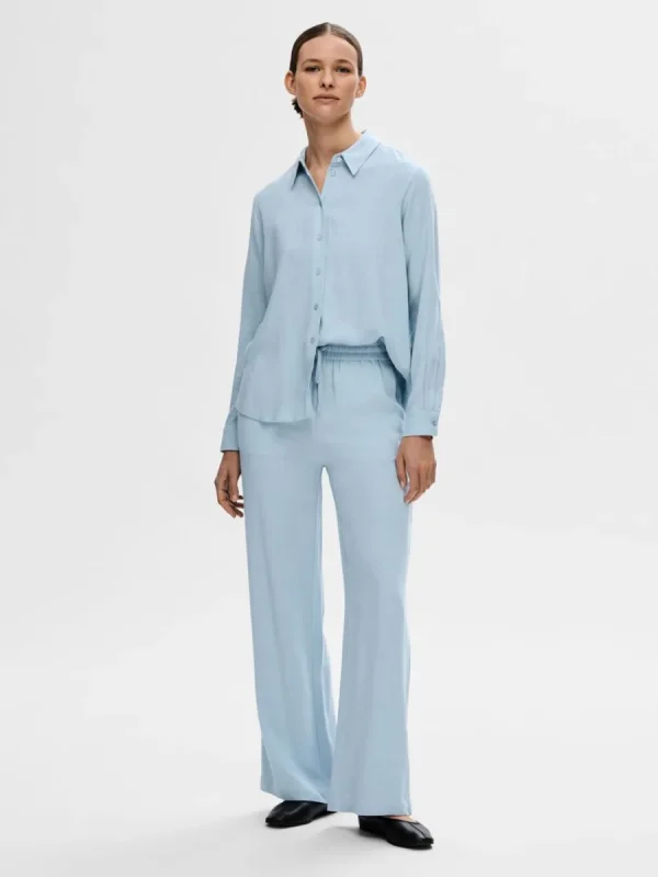 SELECTED HÖG MIDJA BYXOR Blue Best Sale