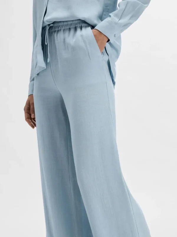 SELECTED HÖG MIDJA BYXOR Blue Best Sale