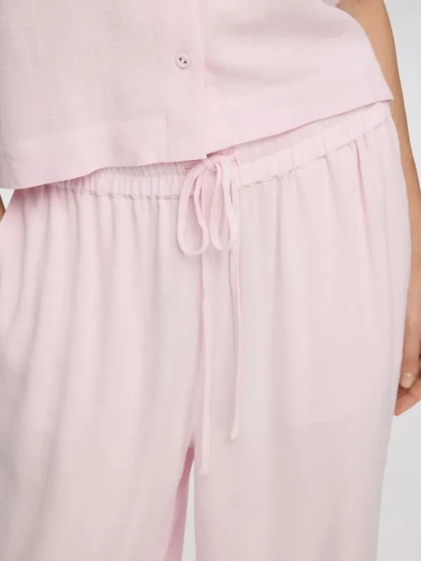 SELECTED HÖG MIDJA BYXOR Pink Sale