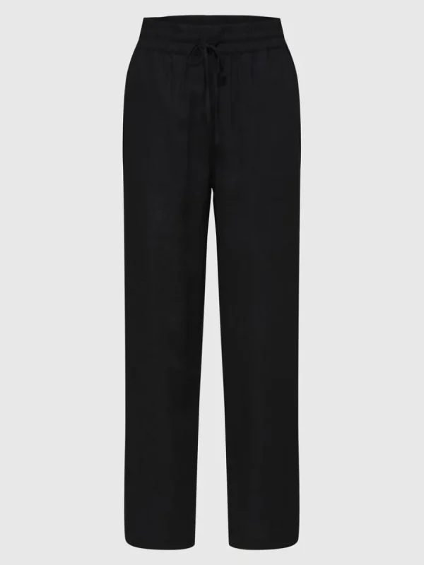SELECTED HÖG MIDJA BYXOR Black Discount