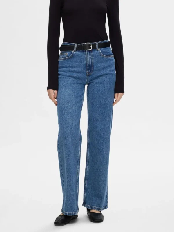 SELECTED HÖG MIDJA JEANS MED VIDA BEN Blue Online
