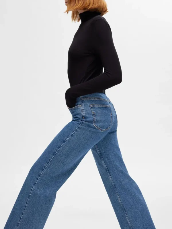 SELECTED HÖG MIDJA JEANS MED VIDA BEN Blue Online