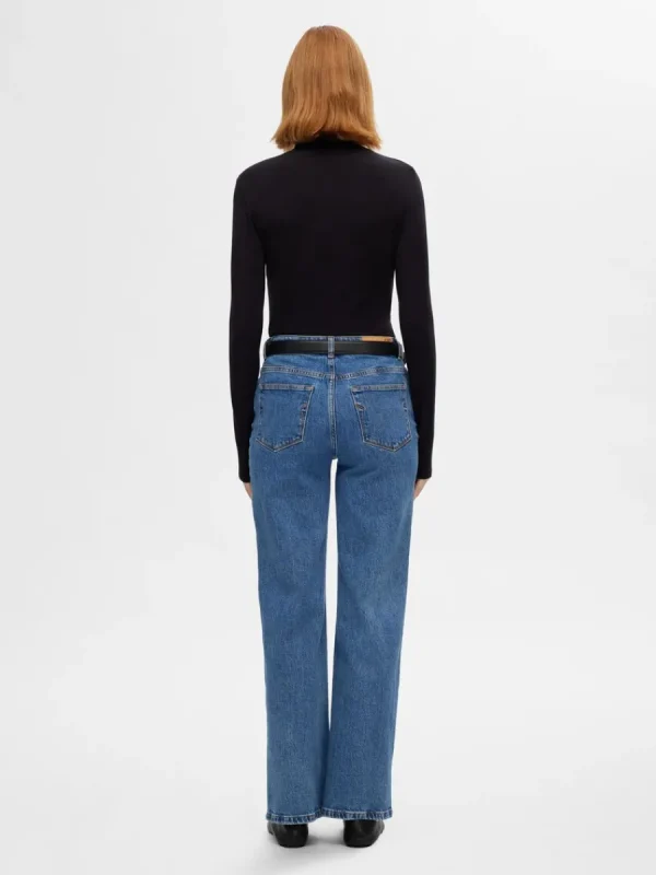 SELECTED HÖG MIDJA JEANS MED VIDA BEN Blue Online