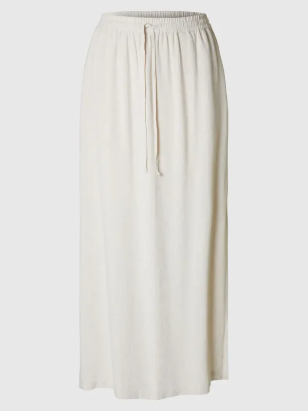 SELECTED HÖG MIDJA MAXIKJOL Beige Shop