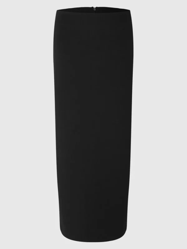 SELECTED HÖG MIDJA MAXIKJOL Black Cheap