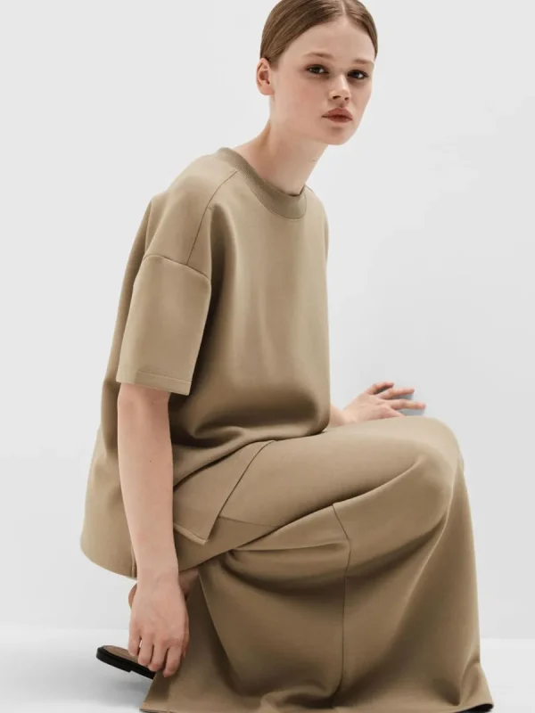 SELECTED HÖG MIDJA MAXIKJOL Brown Cheap