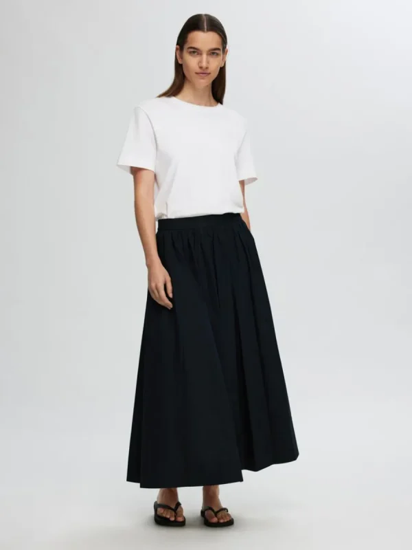 SELECTED HÖG MIDJA MAXIKJOL Black Cheap